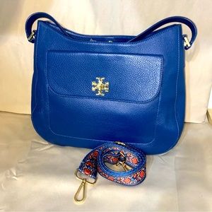 COPY - Blue Hobo pebbled leather crossbody by Tory Burch